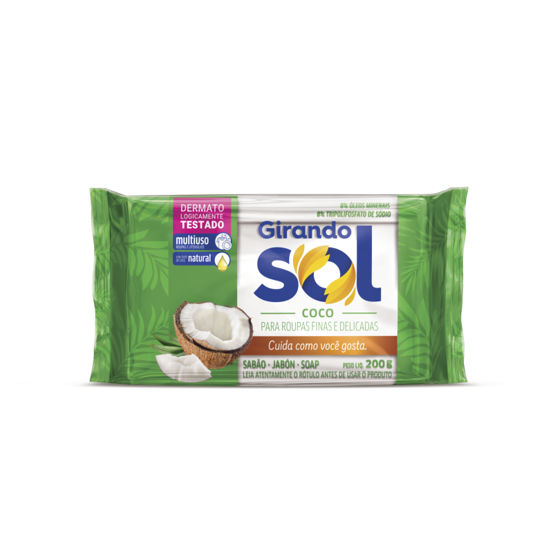 Jabón en Barra Coco 1KG (5 unidades de 200G)
