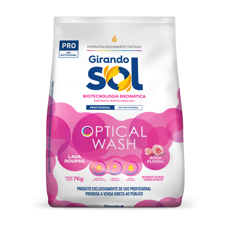 Detergente en Polvo (Optical Wash) - 7KG Rosa Floral