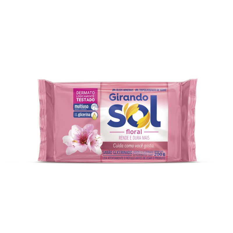 Jabón en barra glicerinado floral 200gr