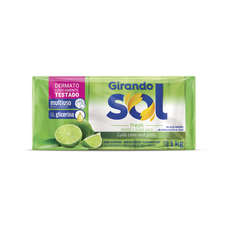 Jabón en barra glicerinado fresh 1Kg (5 unidades de 200gr)